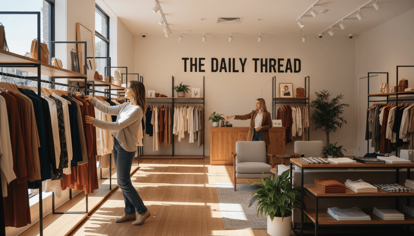 Customer browsing retail store with attentive staff