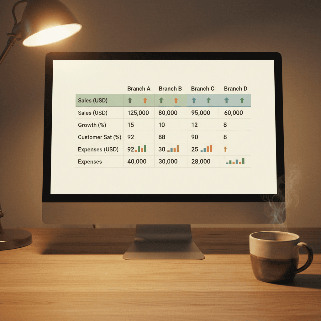Multi-location performance tracking dashboard for retail chains
