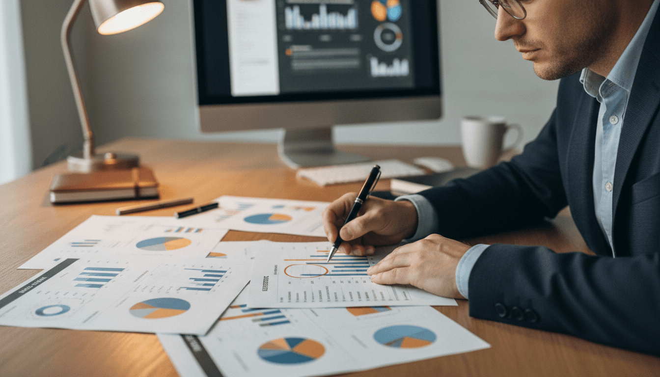 Manager reviewing detailed mystery shopping audit findings