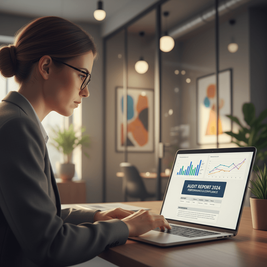 Consultant analyzing customer experience audit data and insights to develop recommendations